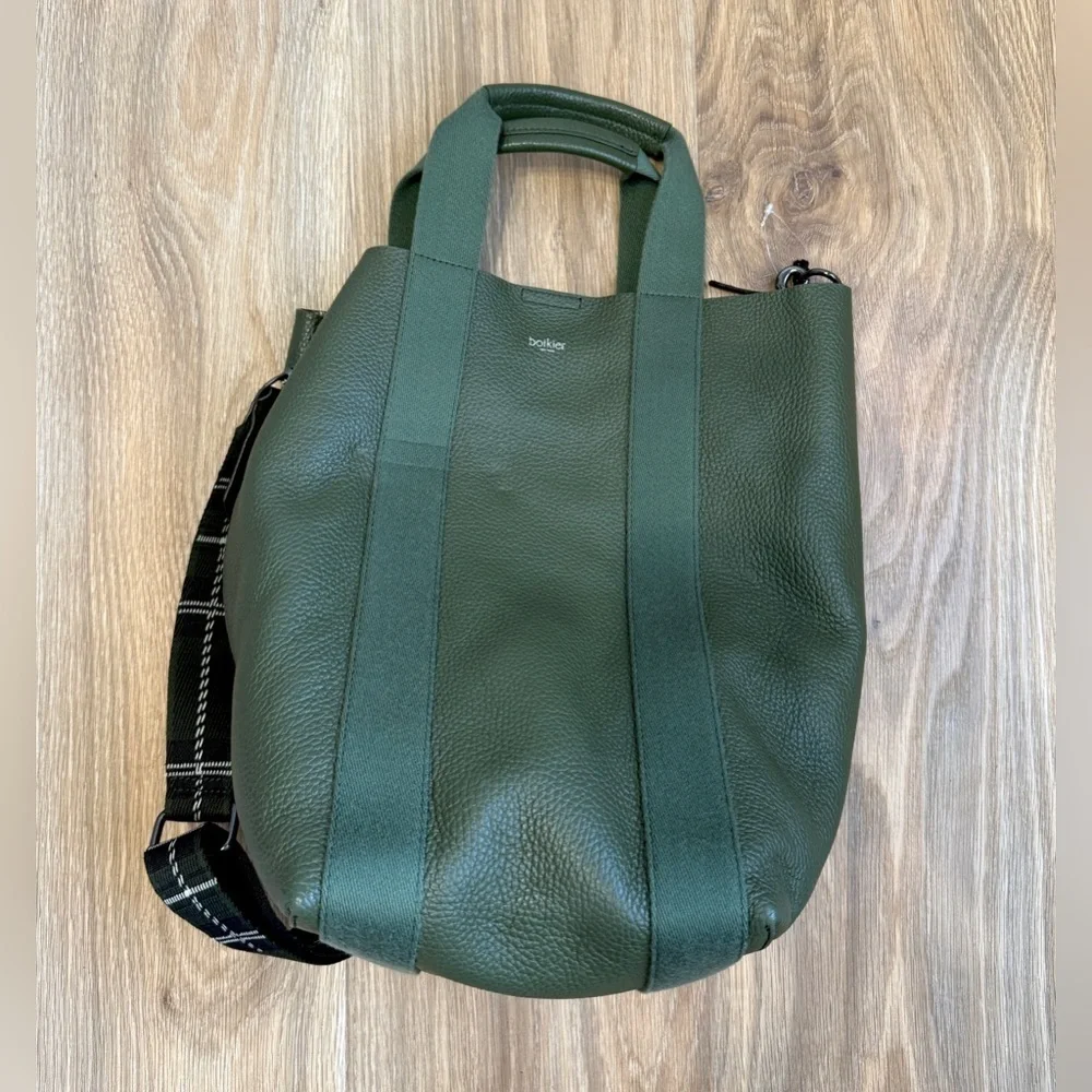 Botkier New York Womens Sutton Place Convertible Leather Shopper Tote Army Green